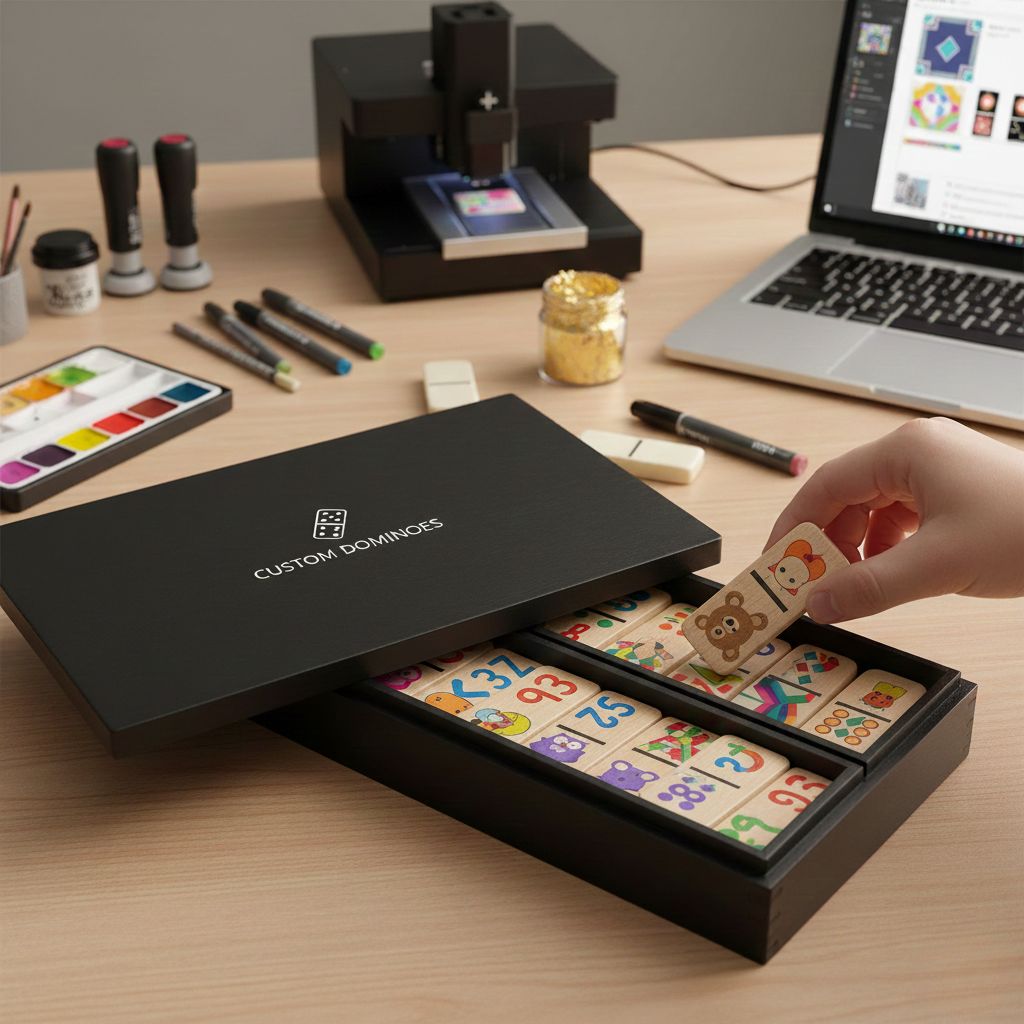 Customizable domino set with name